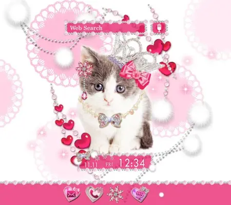 Princess Kitty Theme +HOME android App screenshot 4